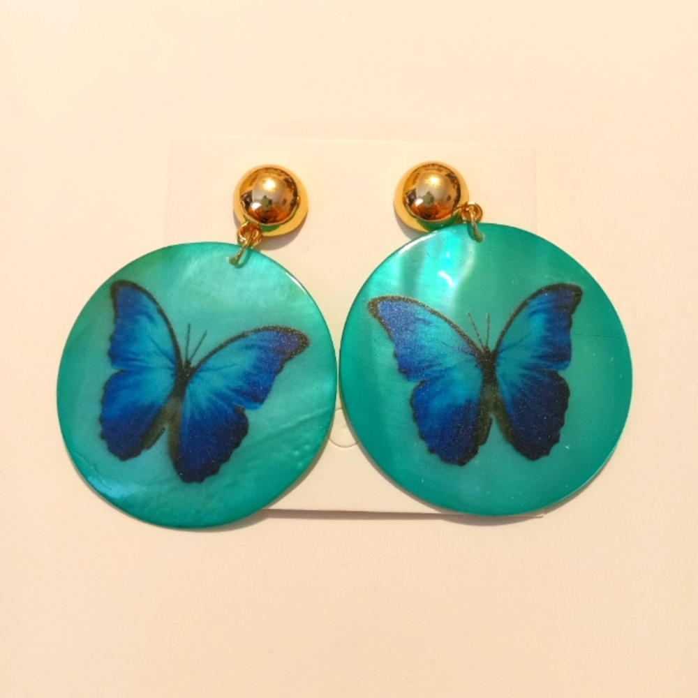 Fashion Jewelry Big Butterfly Dangle Earrings